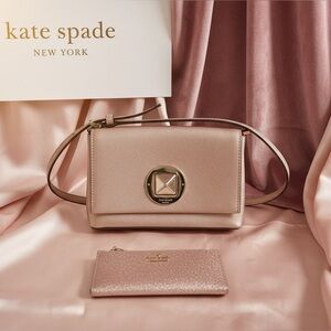 Kate Spade Limited Edition Rose Gold Crossbody and Wallet Set